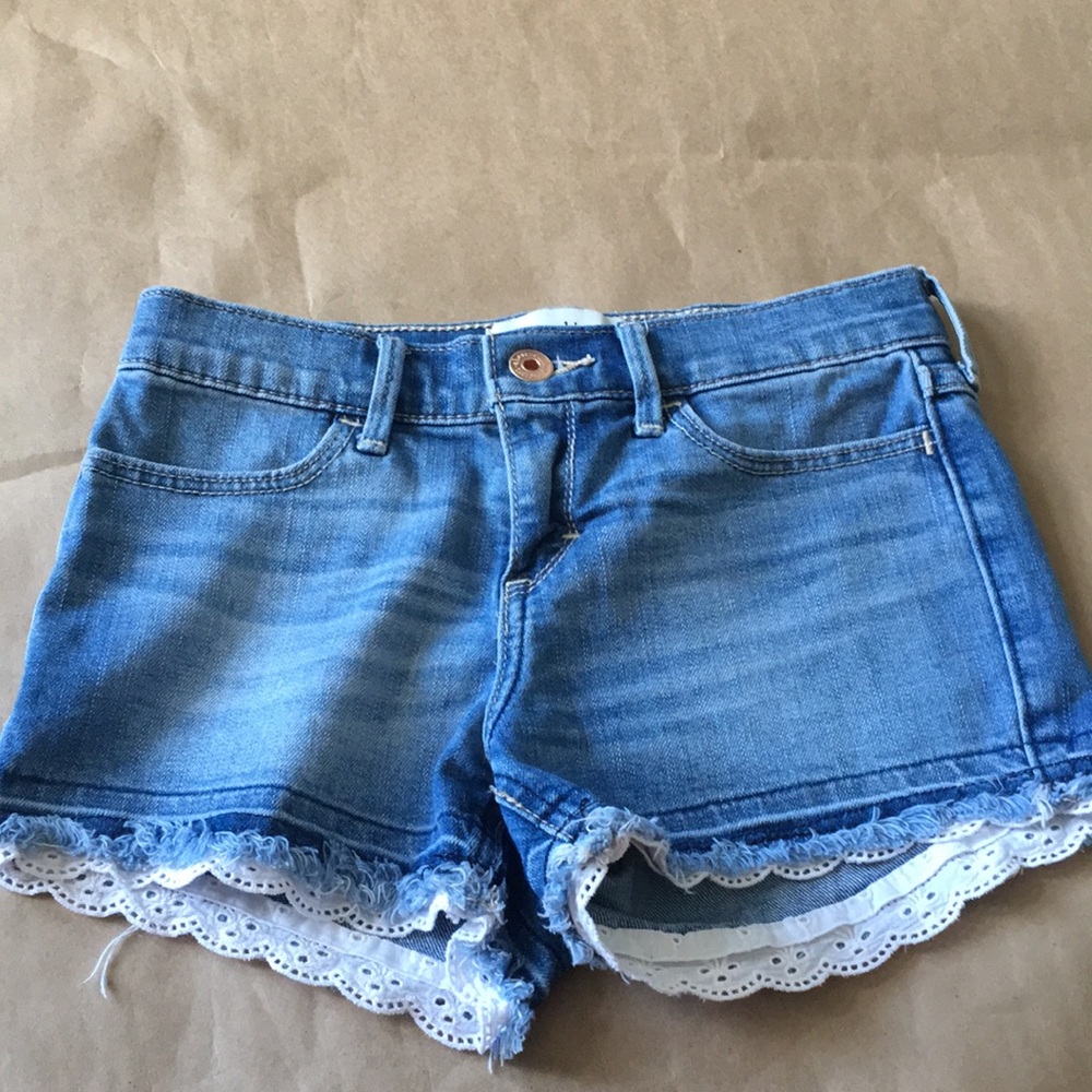 Lace Jean shorts